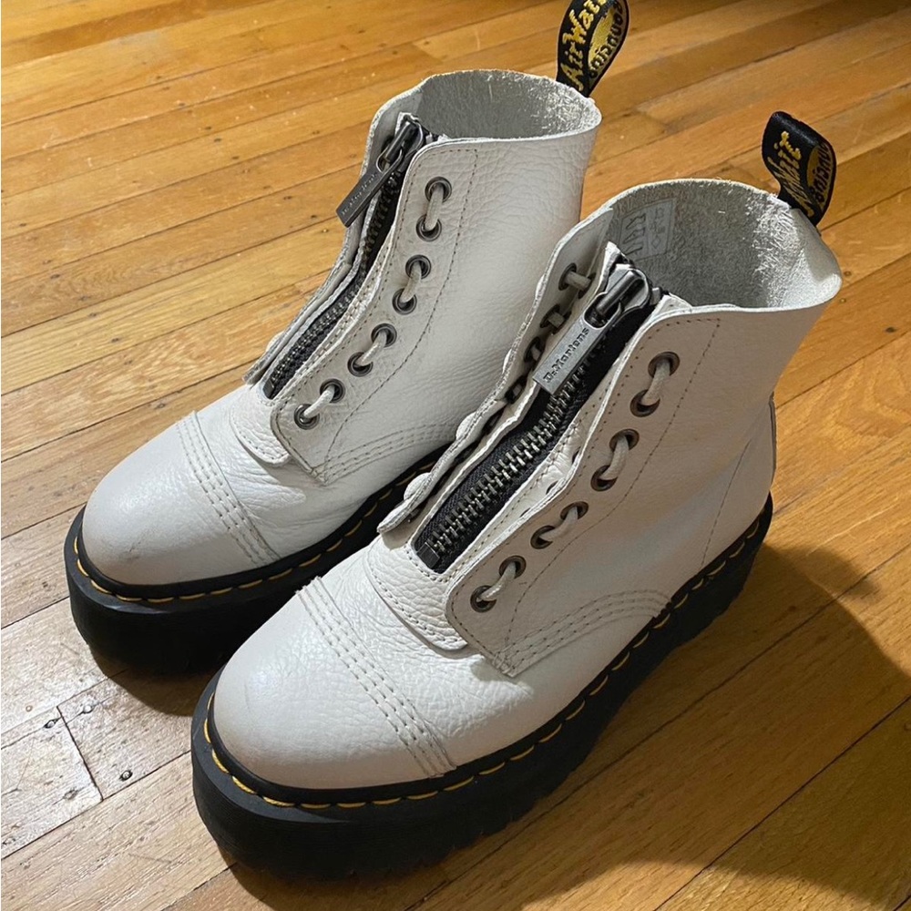 Dr. Martens Sinclair White Platform Boot